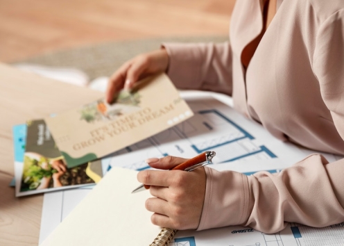 A woman looking into some of the ways to finance your property in Jamaica