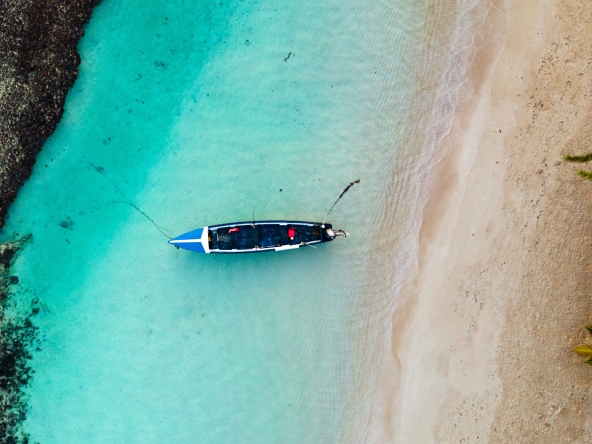 A fishing boat in Ocho Rios, St. Ann Parish, one of Jamaica's