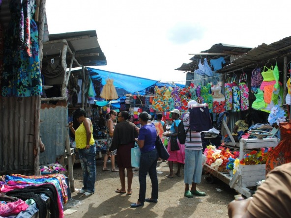 Local market in Falmouth, Jamaica